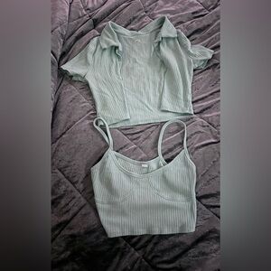 PacSun Lime Green Two-Piece set